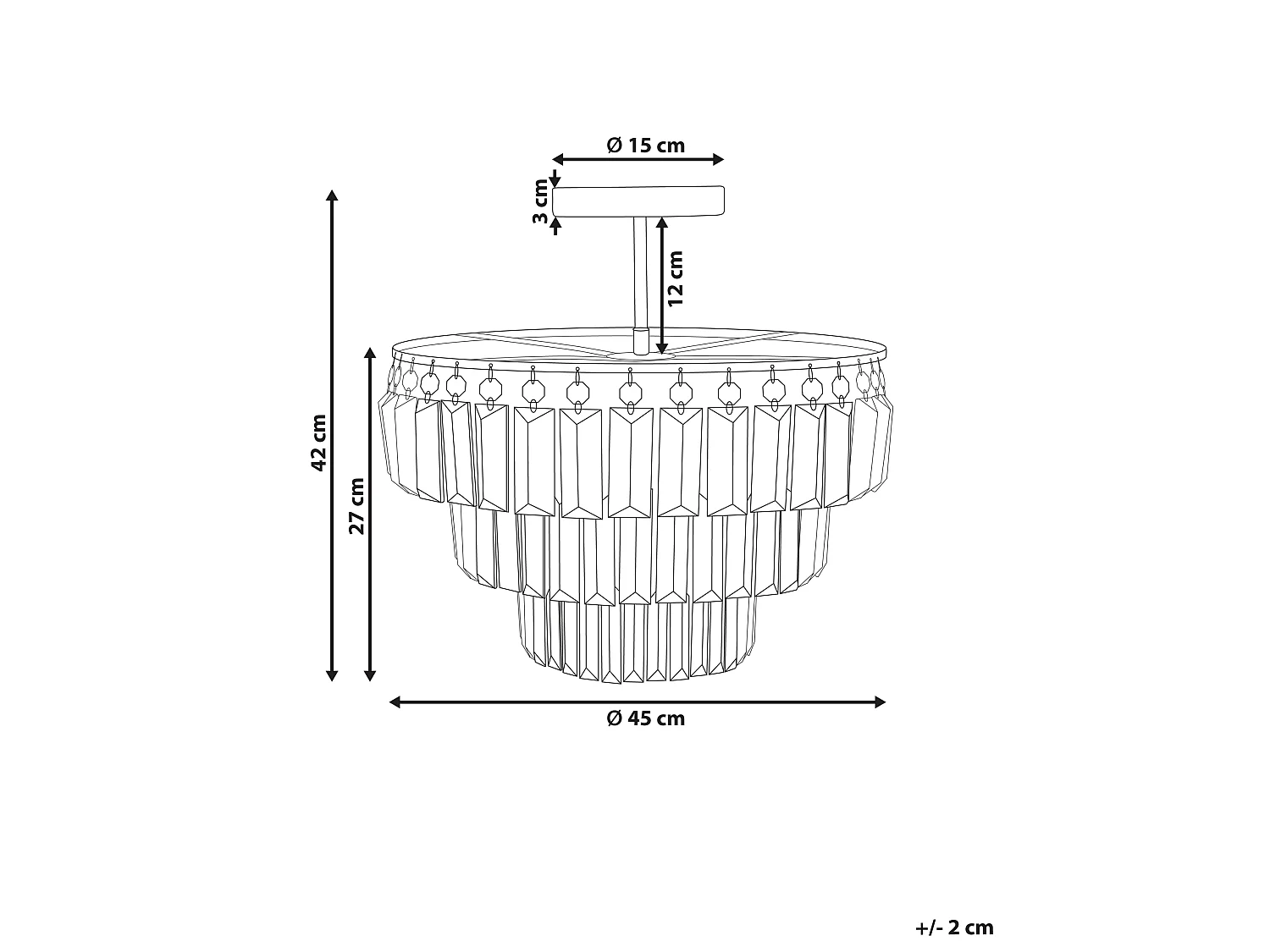 Chandelier AMENEIRO Transparent