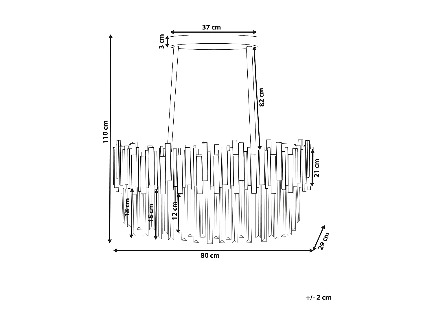 Żyrandol GARCIA Metal Złoty