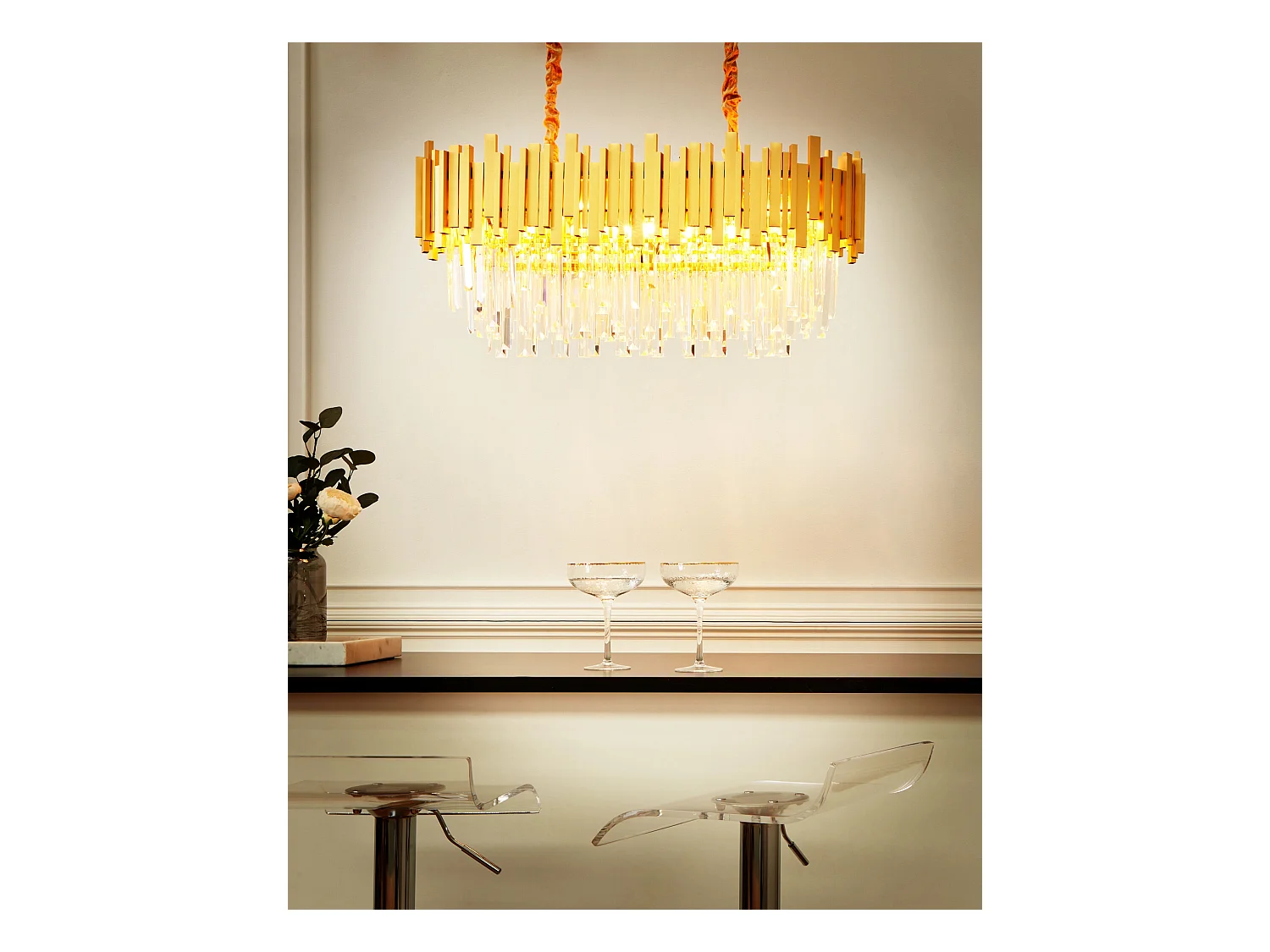 Lustre GARCIA Métal Doré