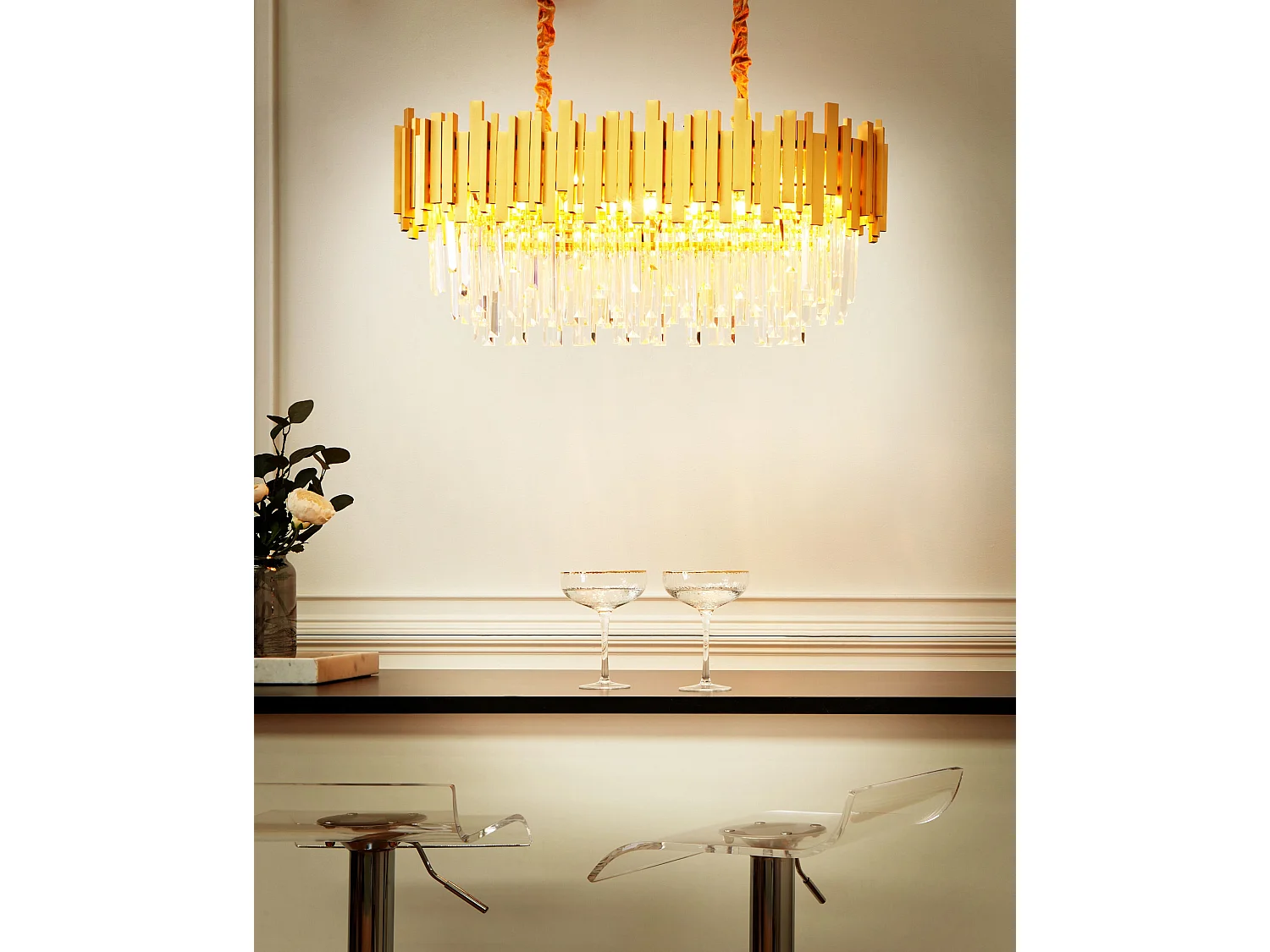 Lustre GARCIA Métal Doré