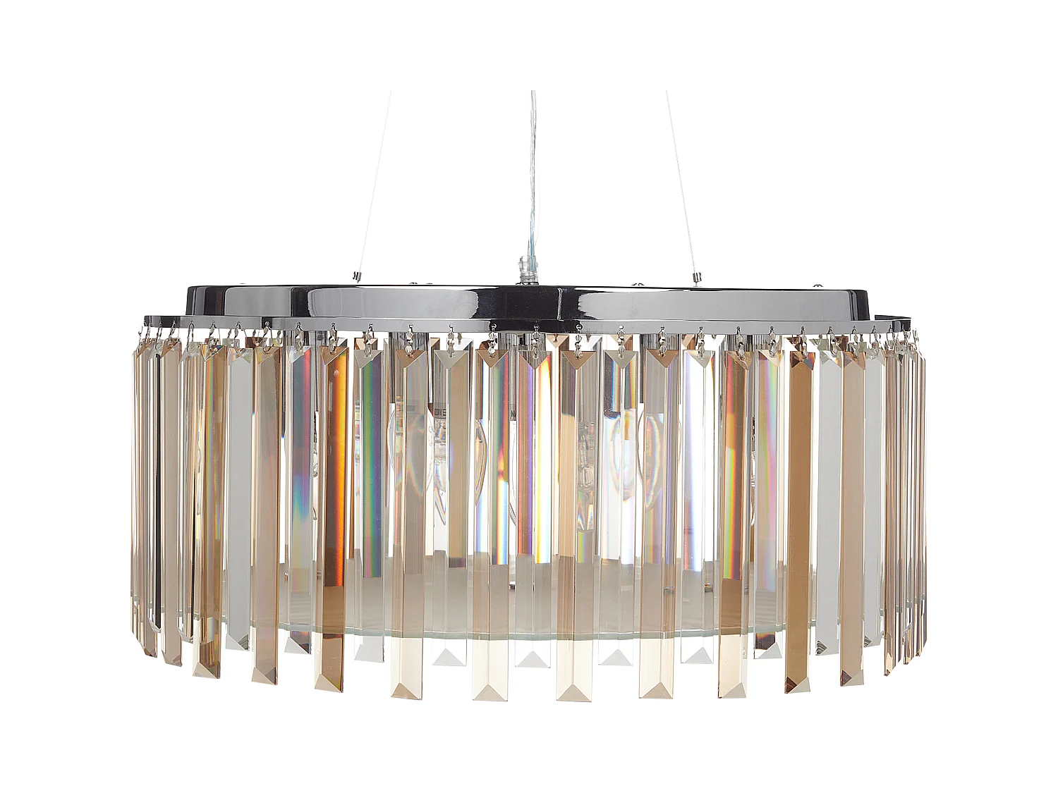 Kronleuchter LAMEIRA Glas Silber