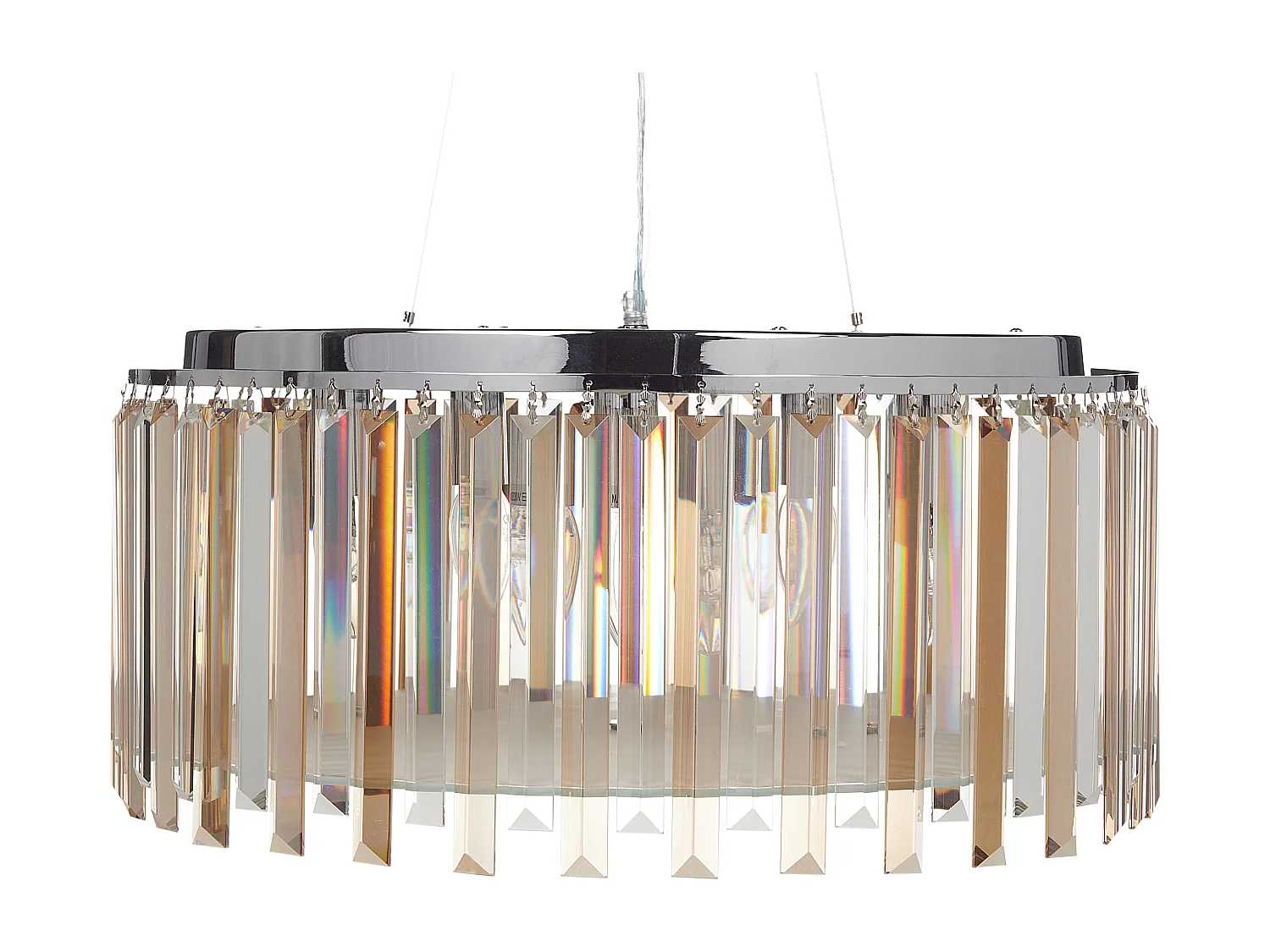 Kroonluchter LAMEIRA Glas Zilver