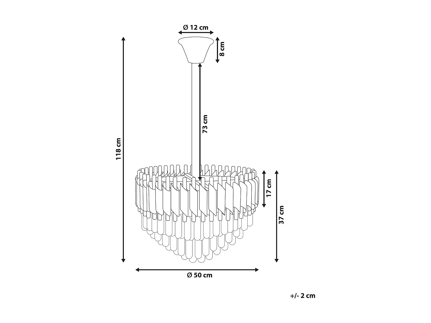 Lustre ABELLAS Métal Doré