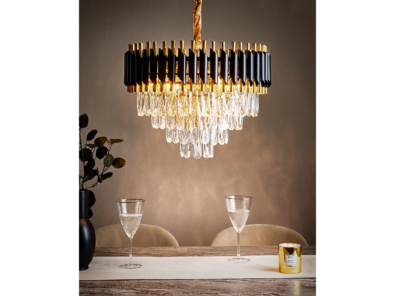 Kronleuchter ABELLAS Metall Gold