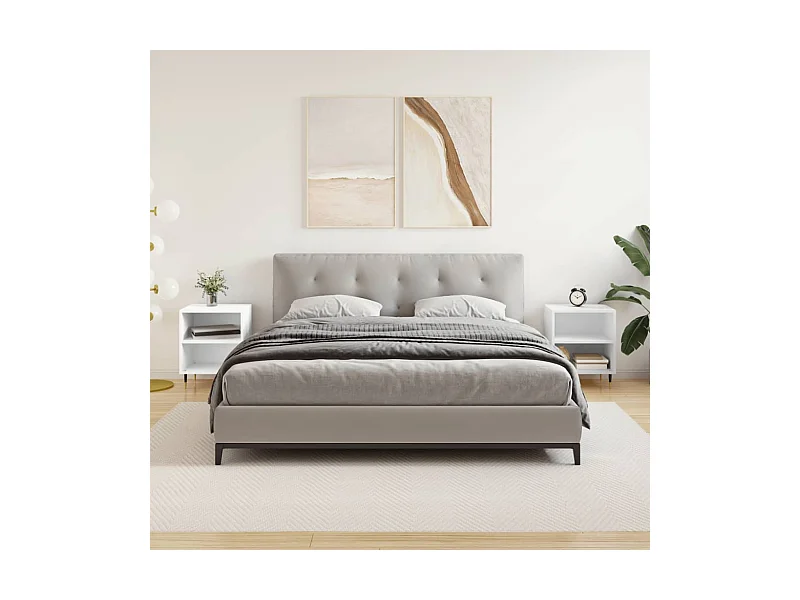 Nachttische 2 Stk. Weiß 40x30x50 cm Holzwerkstoff