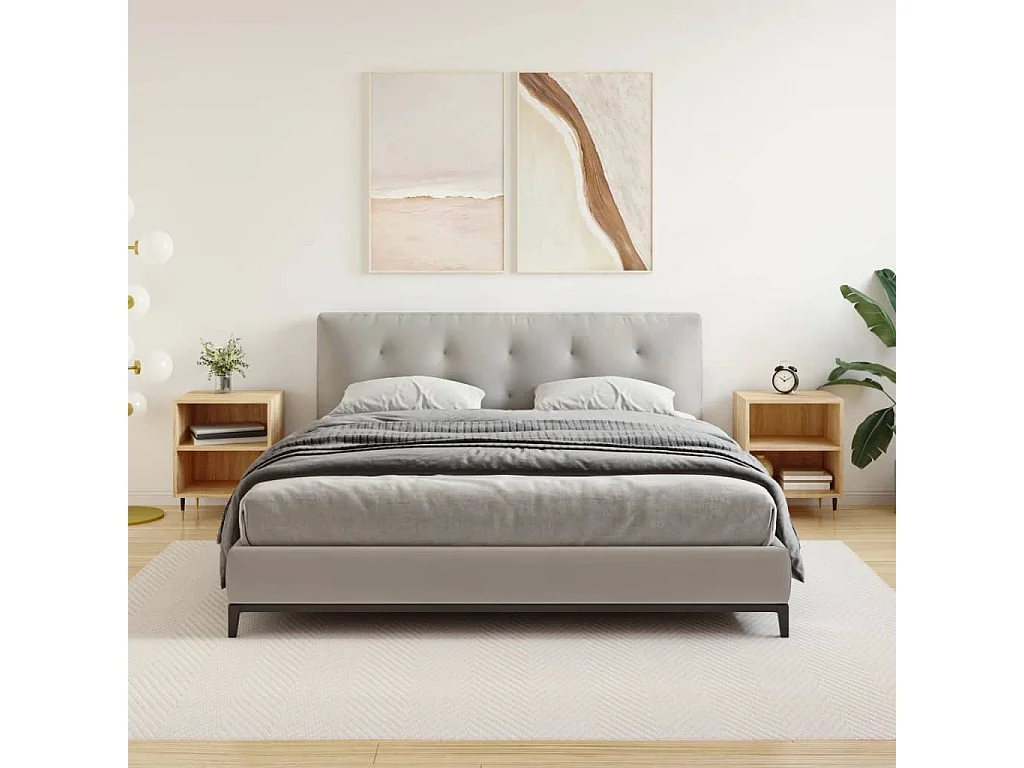 Tables de chevet 2pcs chêne sonoma 40x30x50cm bois d'ingénierie