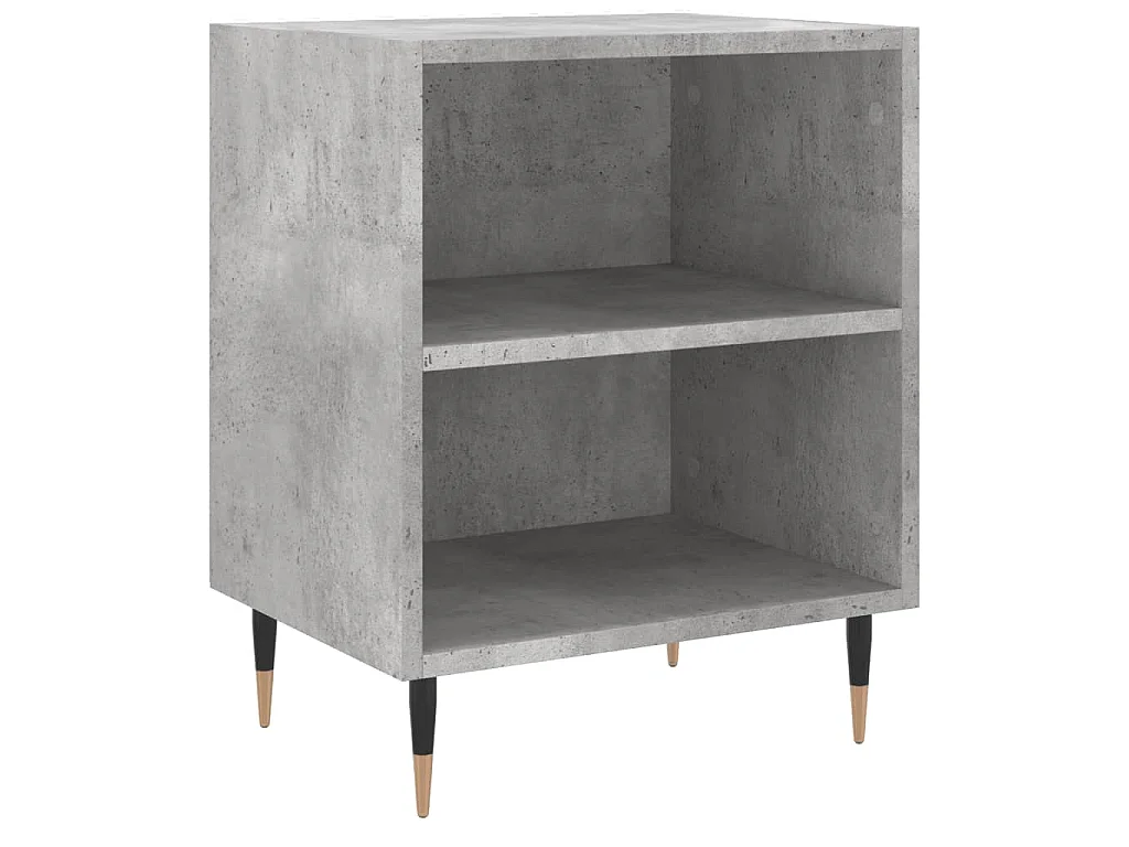 Mesas cabeceira 2pcs 40x30x50cm derivados madeira cinza-cimento
