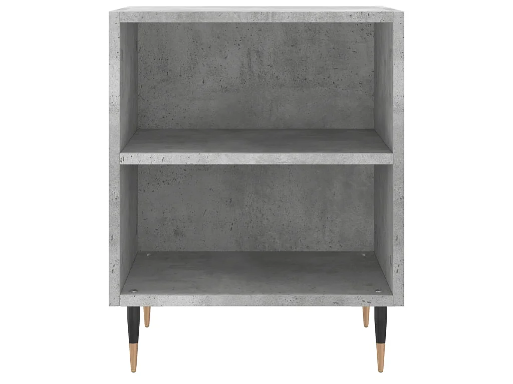 Mesas cabeceira 2pcs 40x30x50cm derivados madeira cinza-cimento