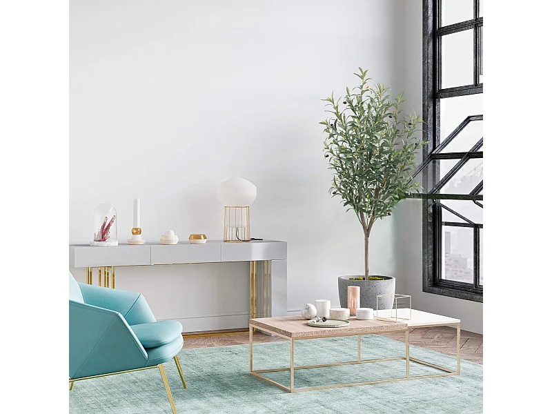 Pianta artificiale Ulivo Rebecca Mobili Garnet 150x45x45 Poliestere Legno Verde Marrone