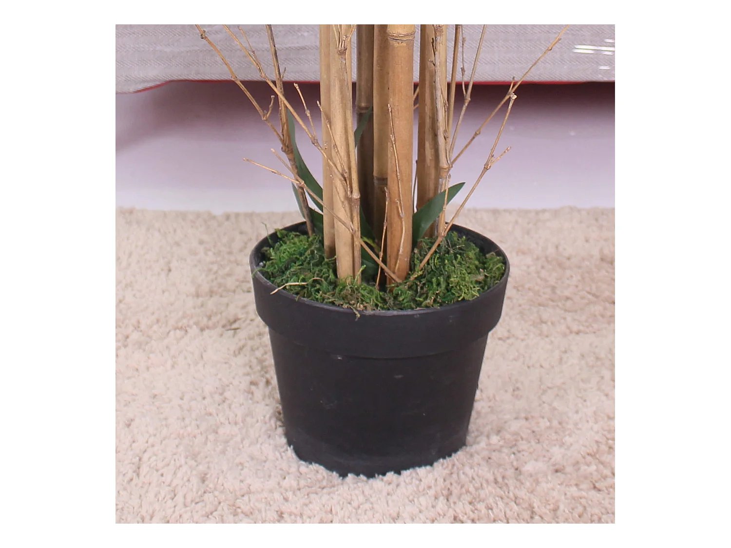 Plante artificielle Bambou Tukra 150x35x35 Polyester Bois de Bambou Vert Marron