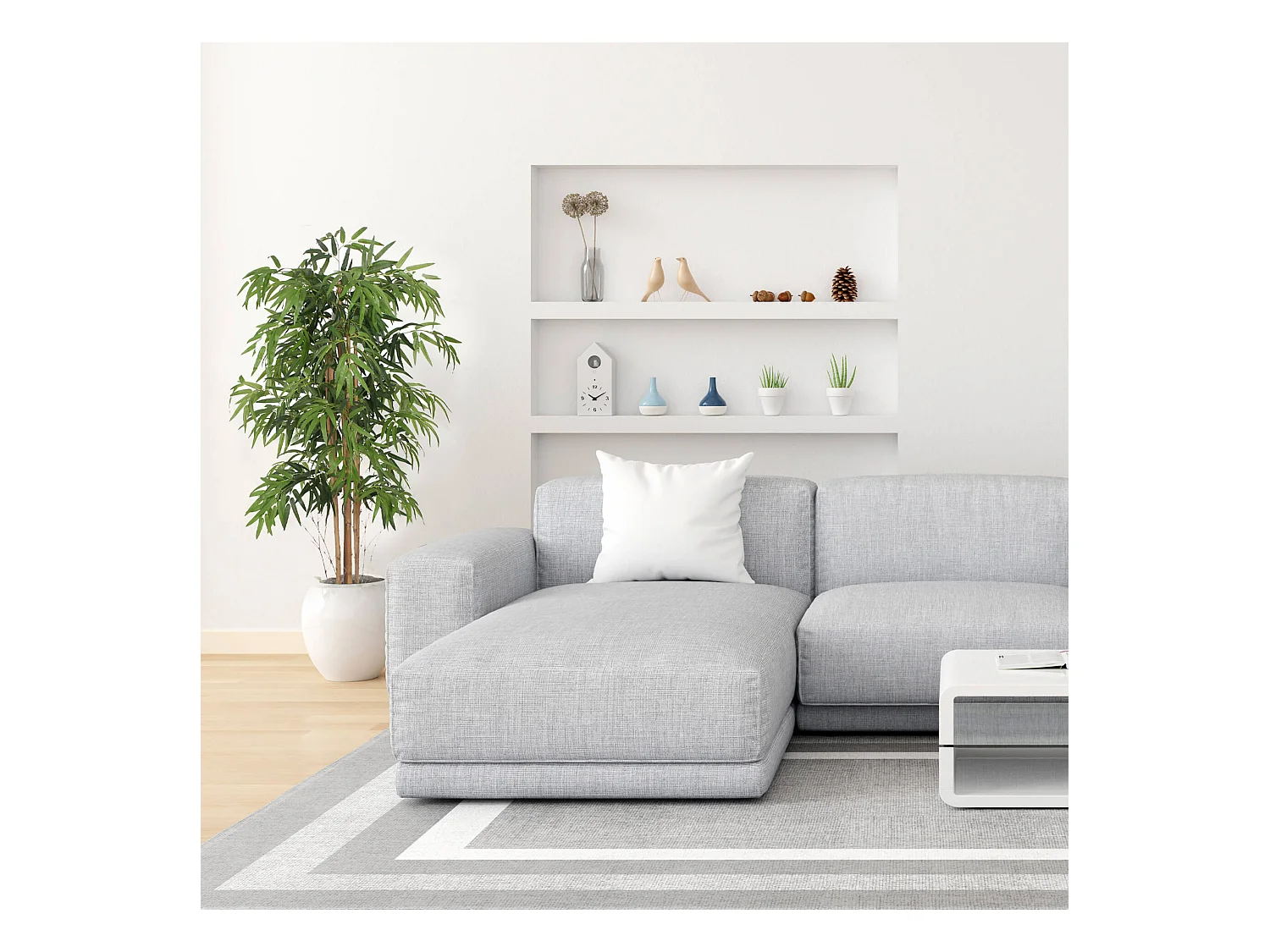 Pianta artificiale Bambù Rebecca Mobili Tukra 150x35x35 Poliestere Legno di Bambù Verde Marrone