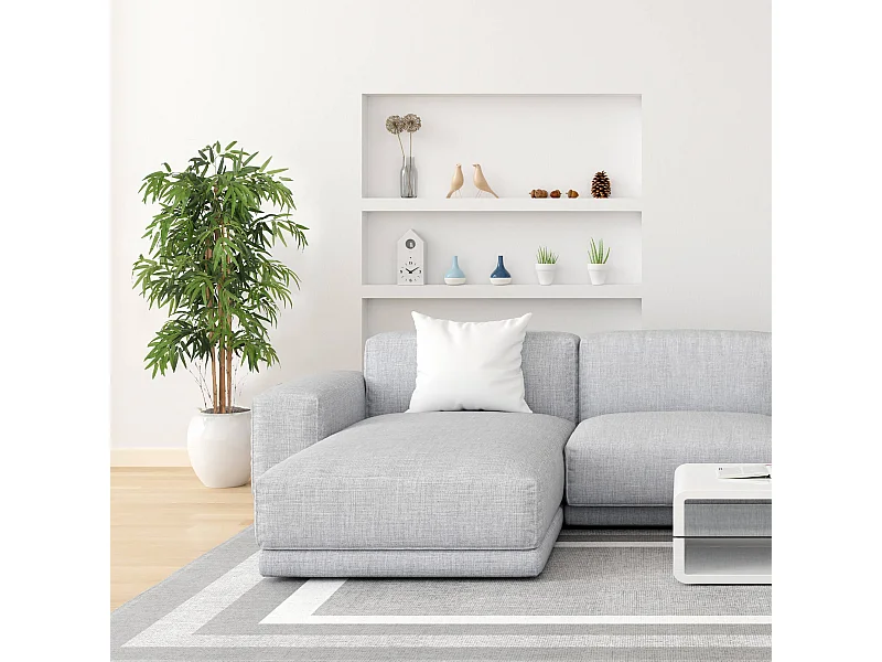 Pianta artificiale Bambù Rebecca Mobili Tukra 150x35x35 Poliestere Legno di Bambù Verde Marrone