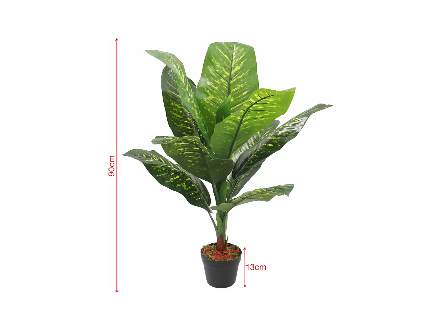 Planta artificial de Pothos Rebecca Mobili Hieki 90x35x35 PEVA Polietileno Verde Marrón