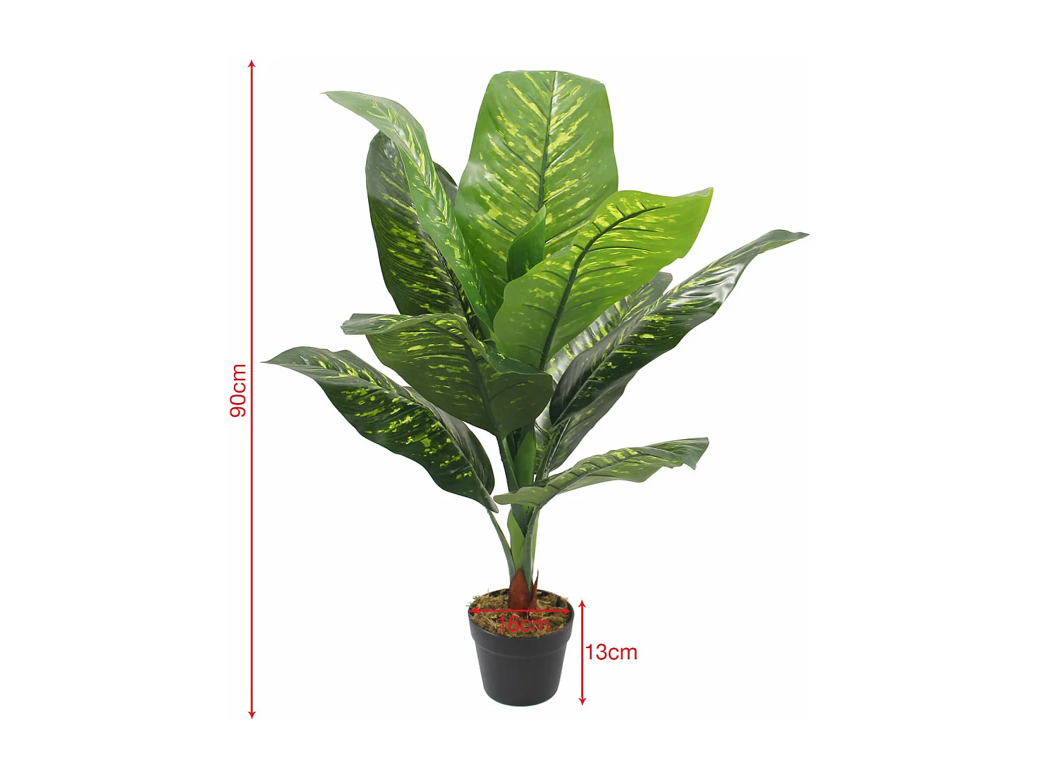 Planta artificial de Pothos Rebecca Mobili Hieki 90x35x35 PEVA Polietileno Verde Marrón