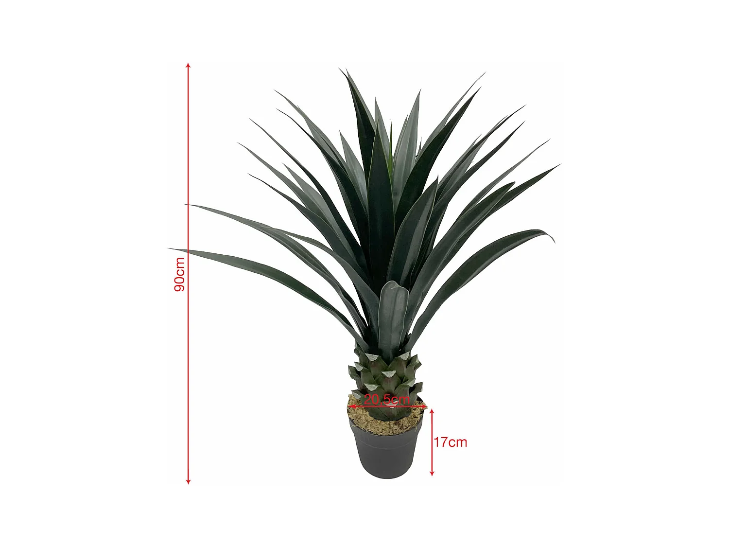 Planta artificial de Yuca Rebecca Mobili Sunko 90x30x30 Polietileno Verde Marrón