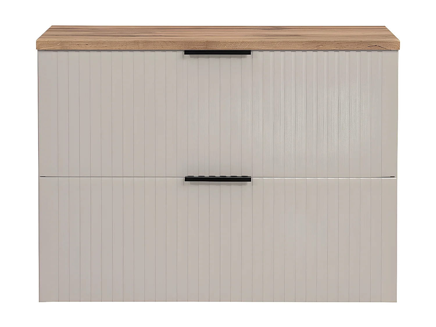 Meuble sous-vasque 80cm plan de toilette Adriel Cachemire et Bois