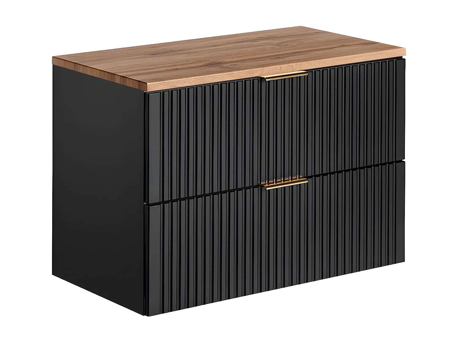 Mueble bajo lavabo 80cm encimera Adriel Negro y Madera