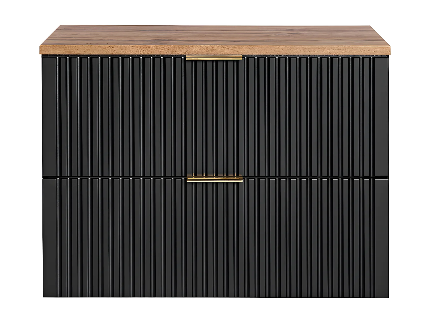 Mueble bajo lavabo 80cm encimera Adriel Negro y Madera