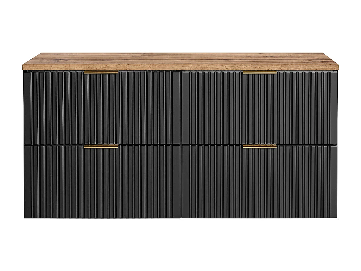 Meuble sous-vasque 120cm plan de toilette Adriel Sort og Træ