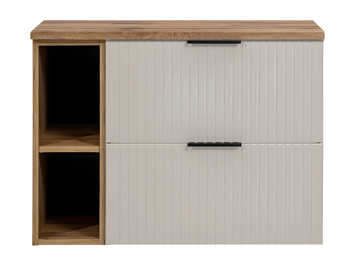 Adriel Kasjmier en Hout badmeubel 80cm 2 nissen