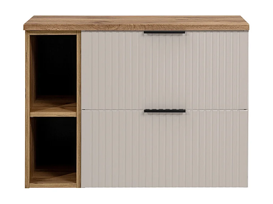 Adriel Cachemire en Hout badmeubel 80cm 2 nissen