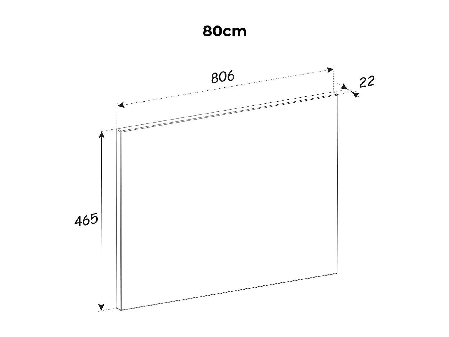 Mueble bajo lavabo 80cm encimera Adriel Cachemira