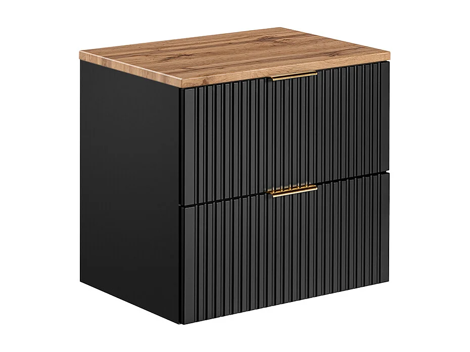 Meuble sous-vasque 60cm plan de toilette Adriel Sort og Træ