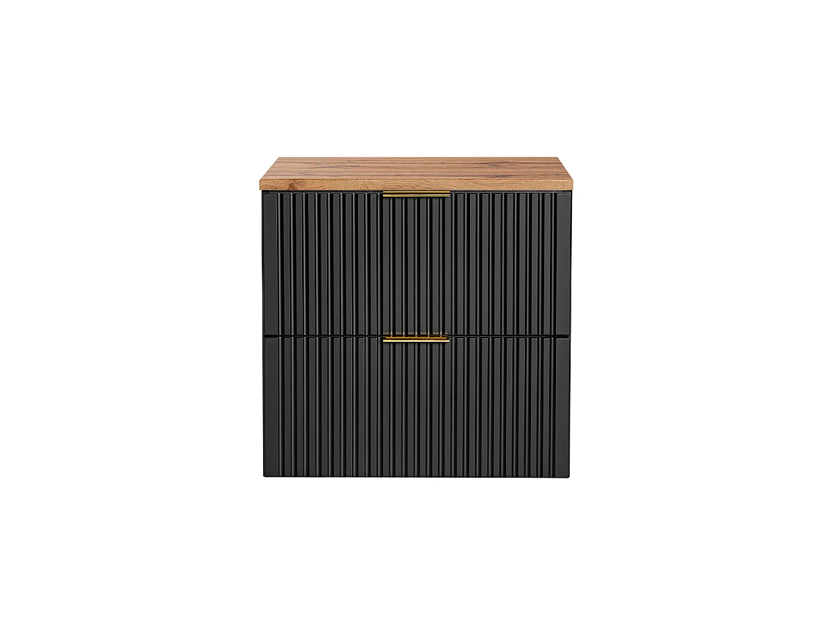 Vanity unit 60cm vanity top Adriel Black and Wood
