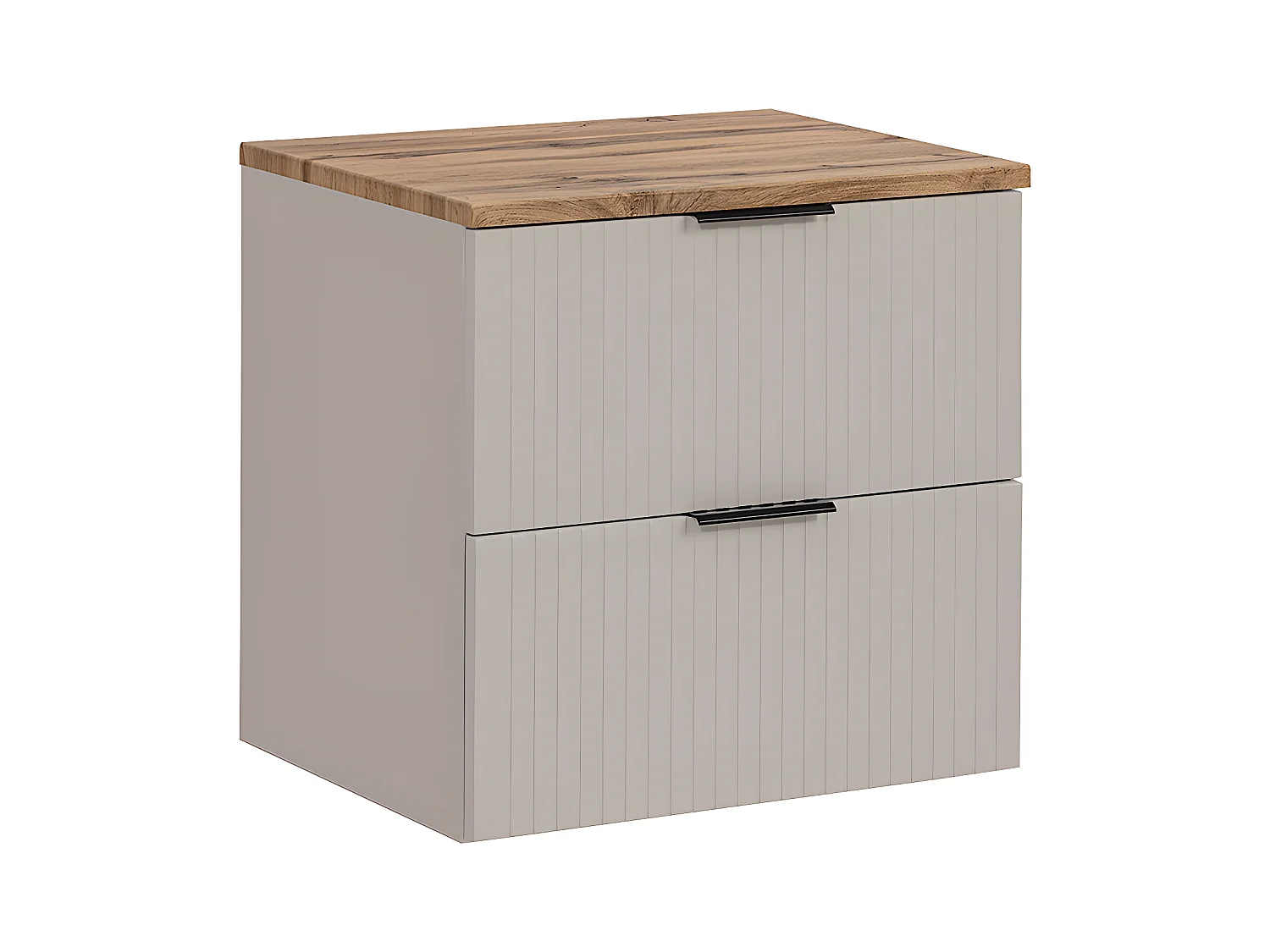 Meuble sous-vasque 60cm plan de toilette Adriel Cachemire et Bois