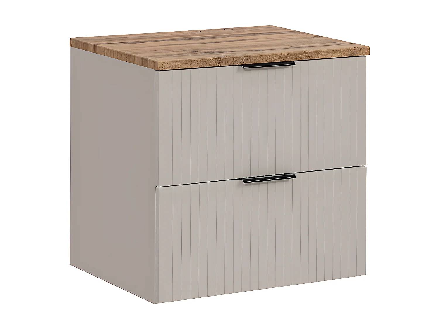 Meuble sous-vasque 60cm plan de toilette Adriel Cachemire et Bois