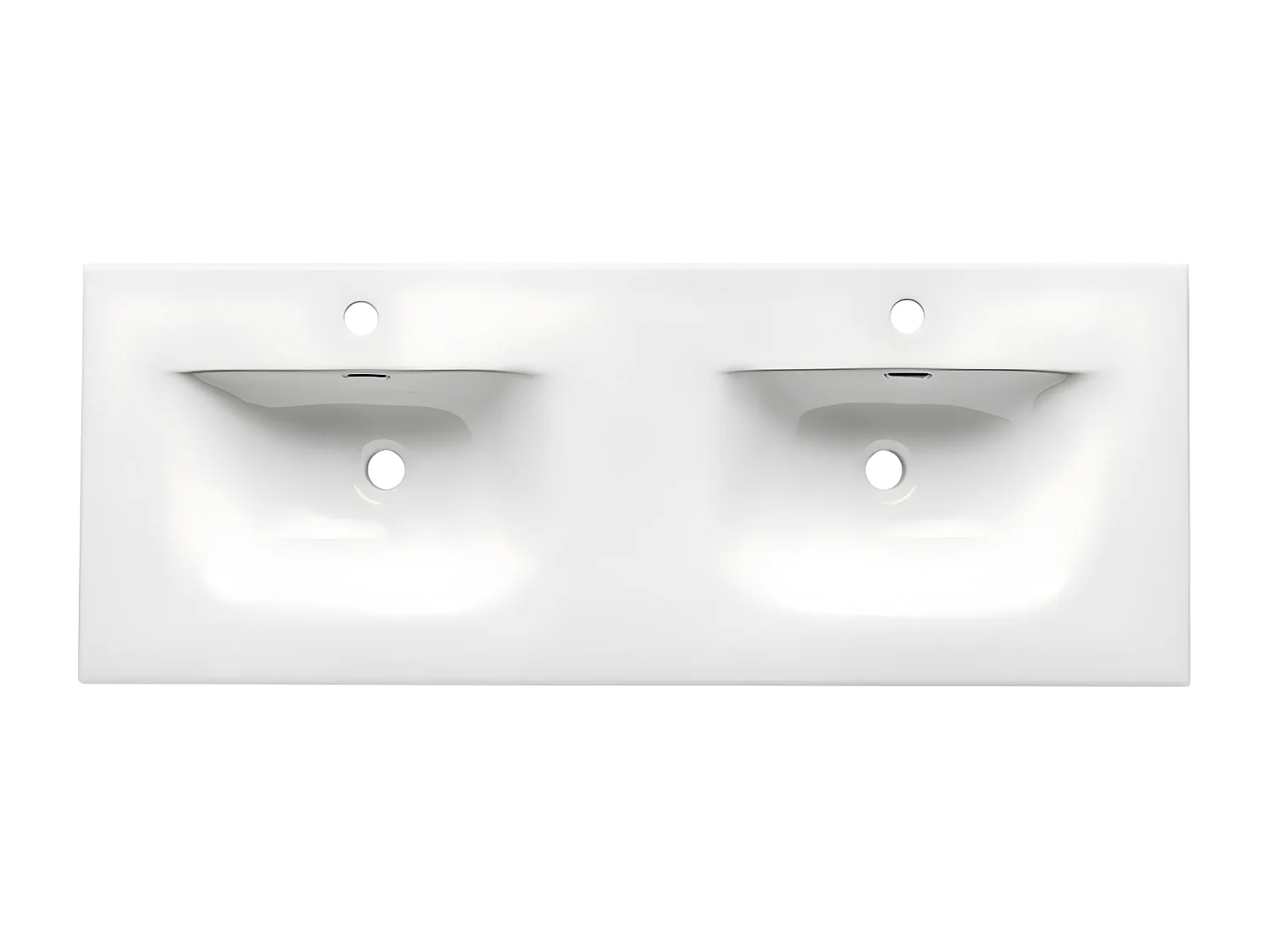 Meuble double vasque encastrée 120cm Adriel Cachemire