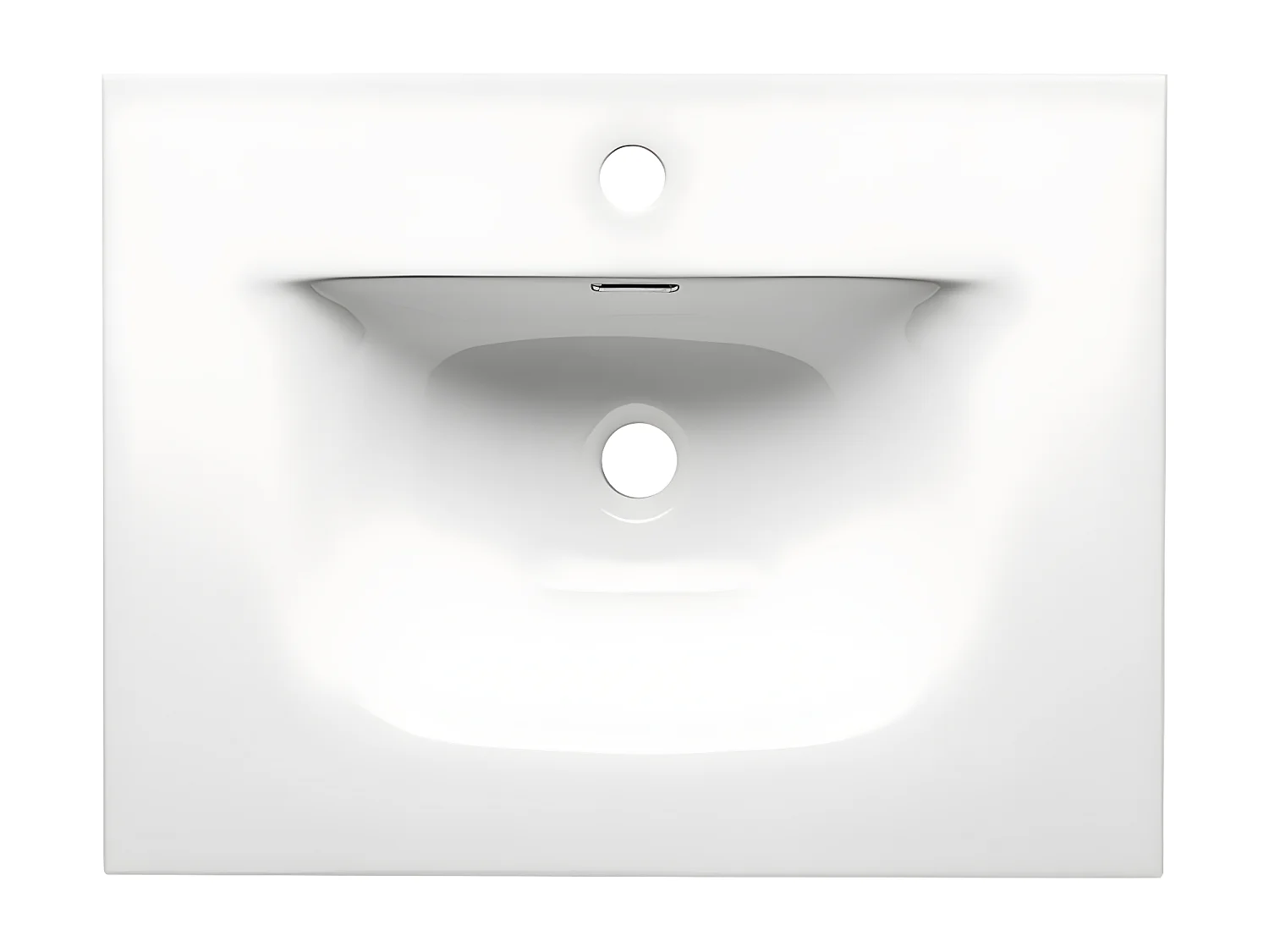 Meuble simple vasque encastrée 60cm Adriel Cachemire