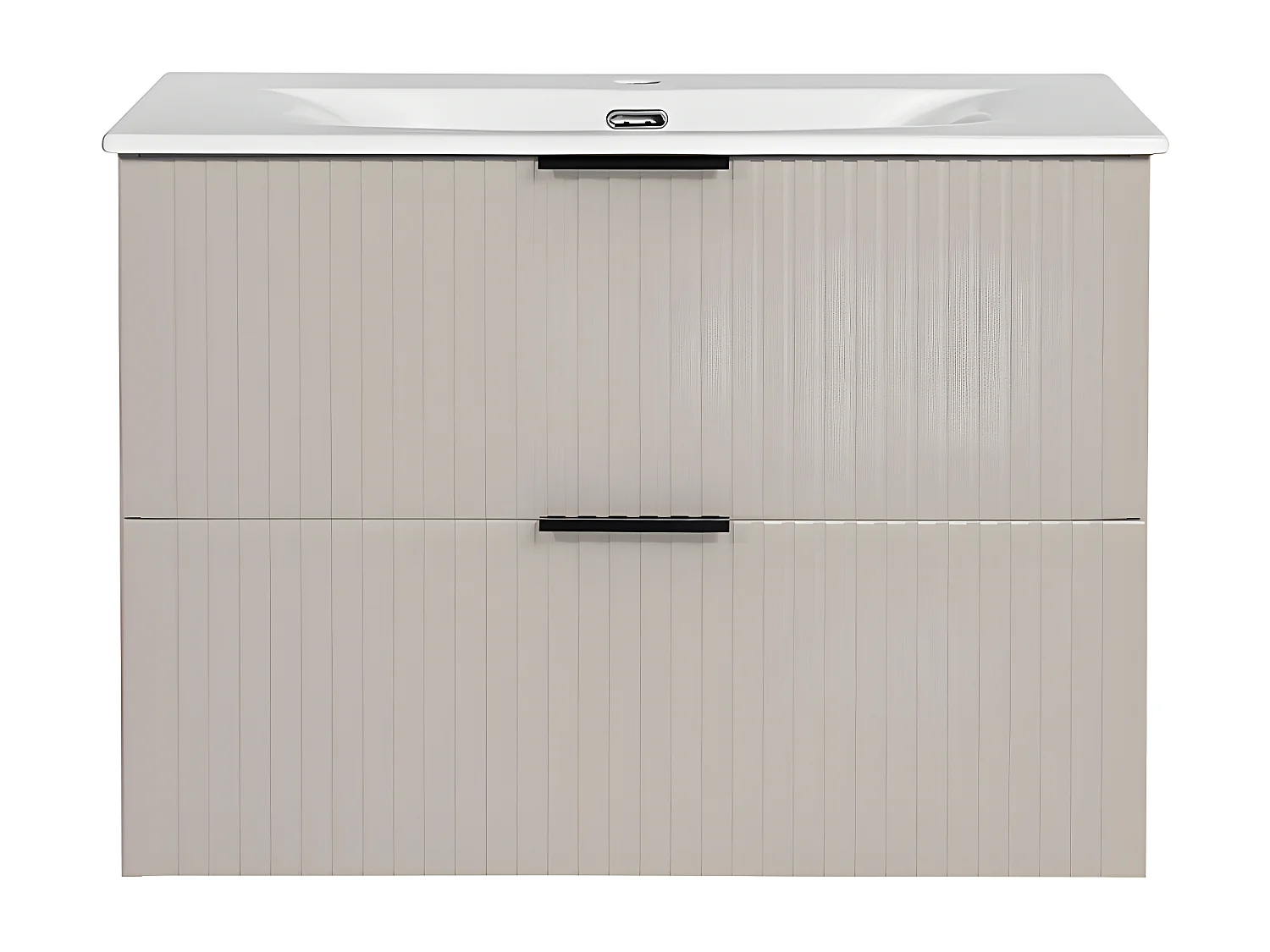 Meuble simple vasque encastrée 80cm Adriel Cachemire