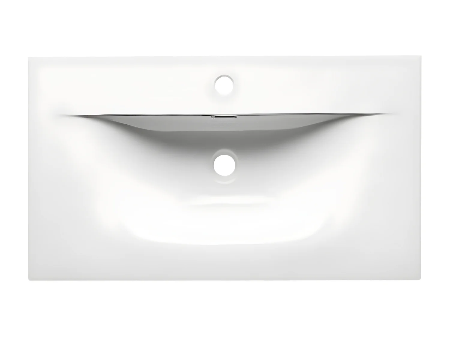 Meuble simple vasque encastrée 80cm Adriel Cachemire