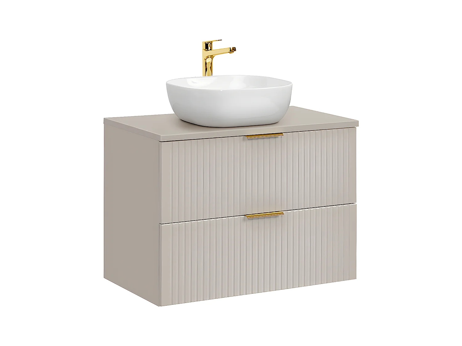 Meuble simple vasque 80cm Adriel Cachemire