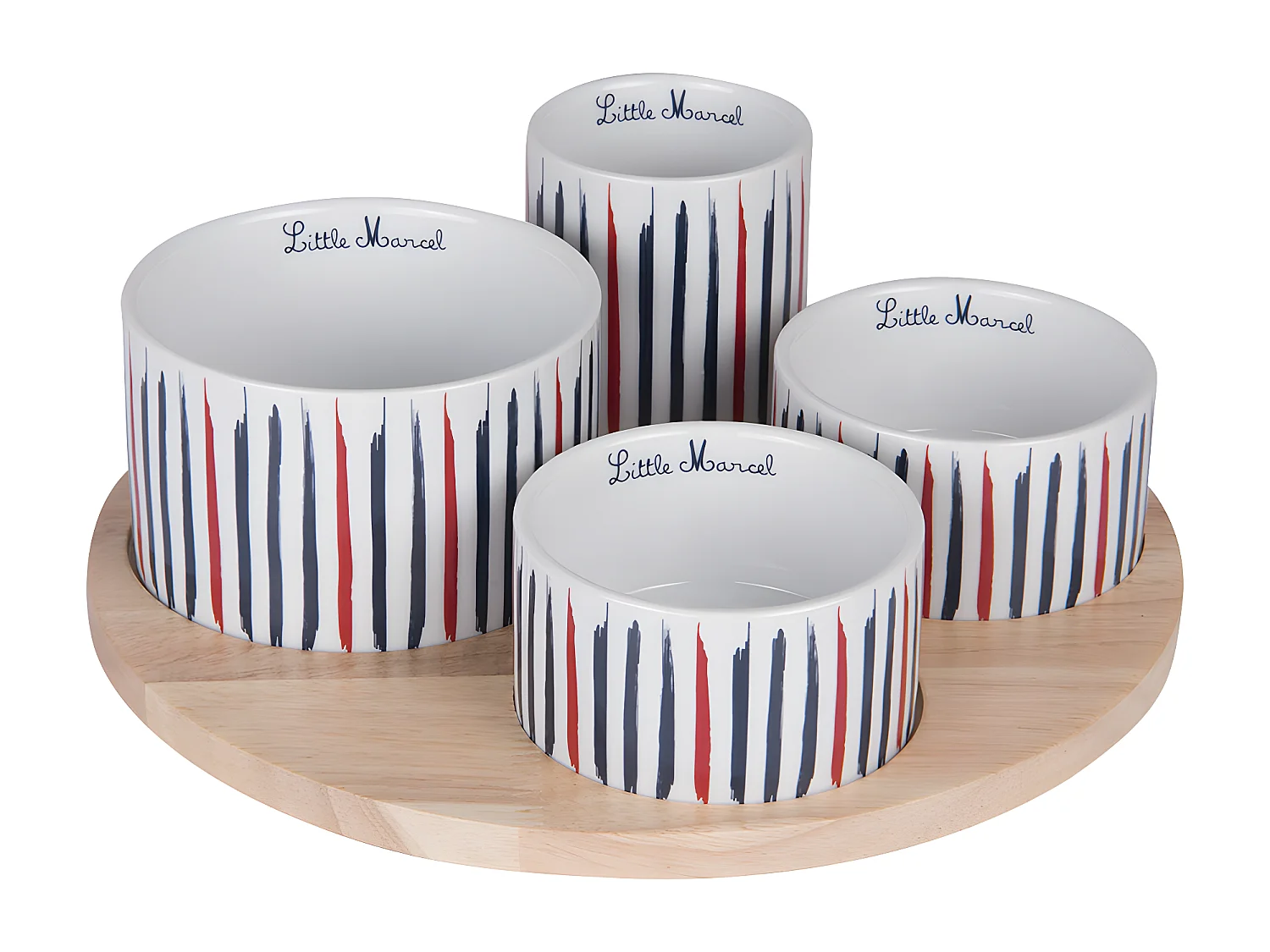 Service à apéritif  tournant Little Marcel 4 pièces 25 cm