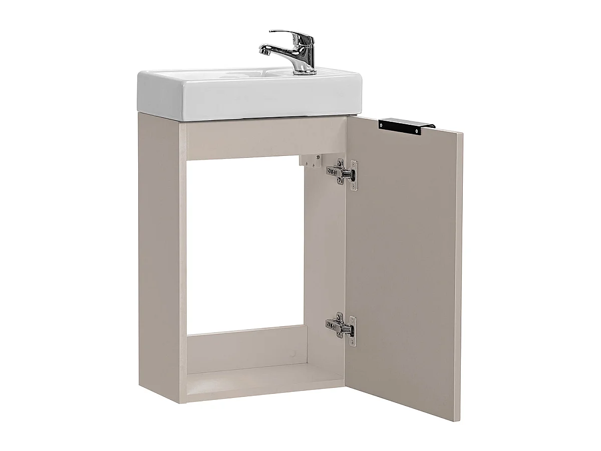 Meuble lave-mains 40cm 1 porte Adriel Cachemire