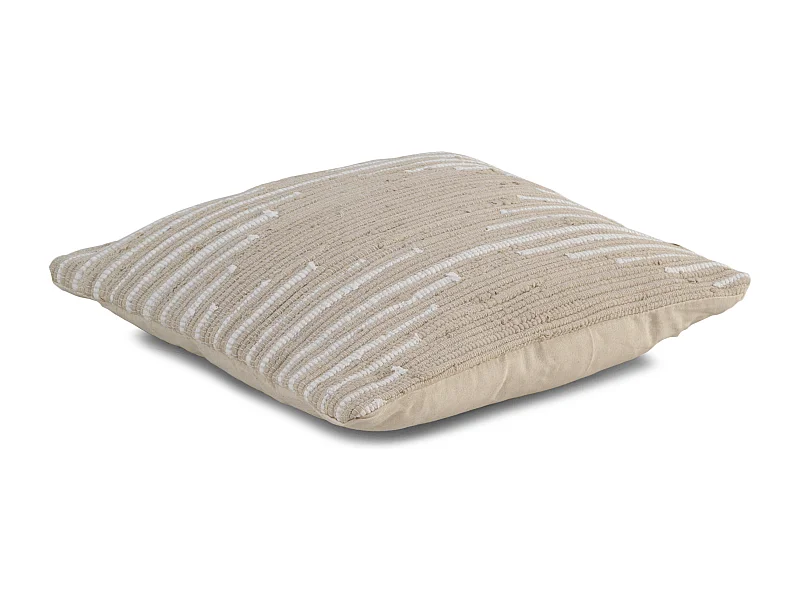 Cojín algodón beige 45x45 cm