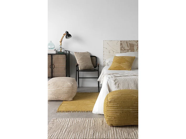 Cuscino in cotone beige 45x45 cm