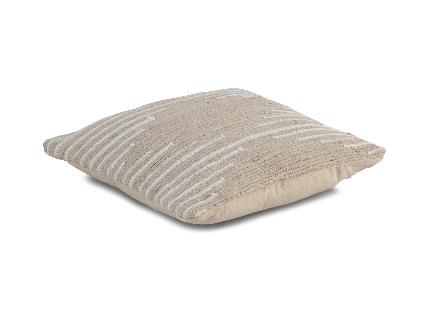 Coussin en coton beige 45x45 cm