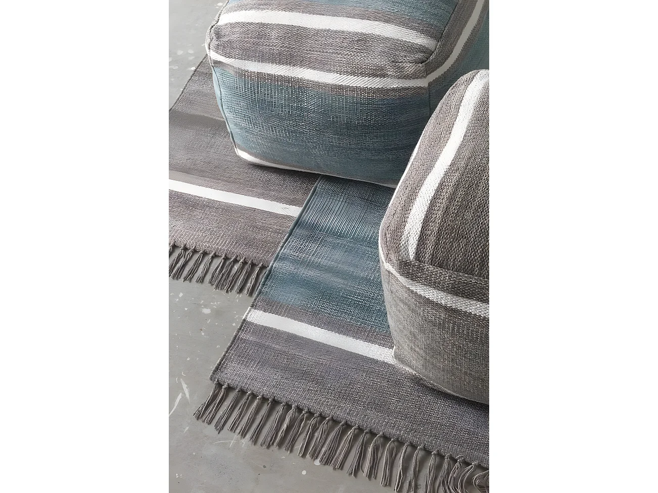 Cuscino in cotone verde blu 45x45 cm