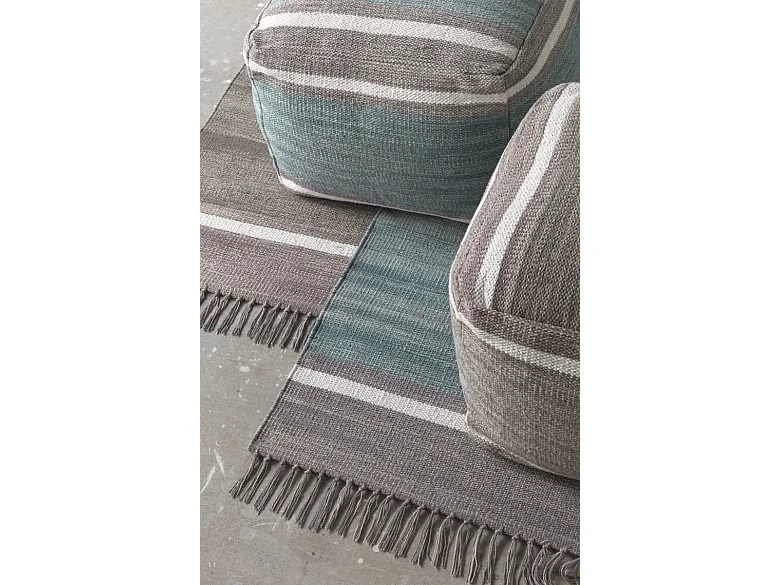 Kussen van blauwgroen katoen 45 x 45 cm