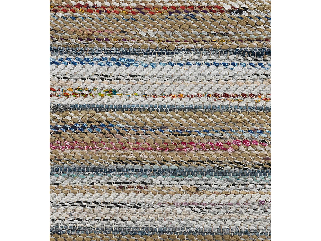 Coussin en jute, coton, polyester et jute 45 x 45 cm