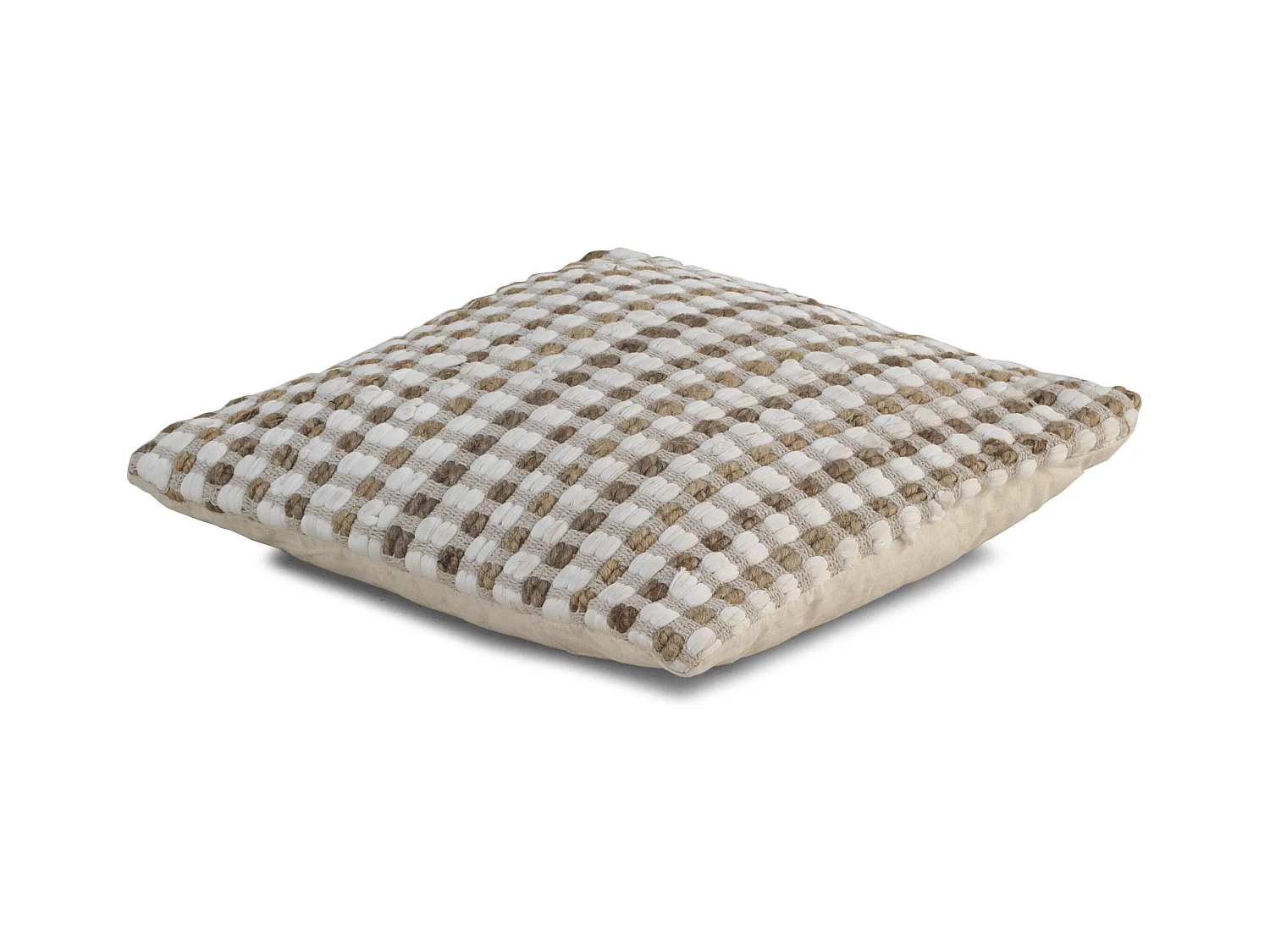 Coussin en coton et jute naturel 45x45 cm