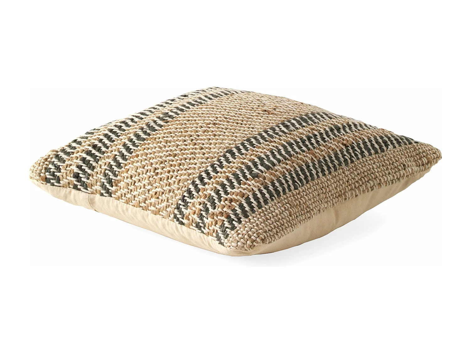 Cuscino in juta e cotone 45x45 cm