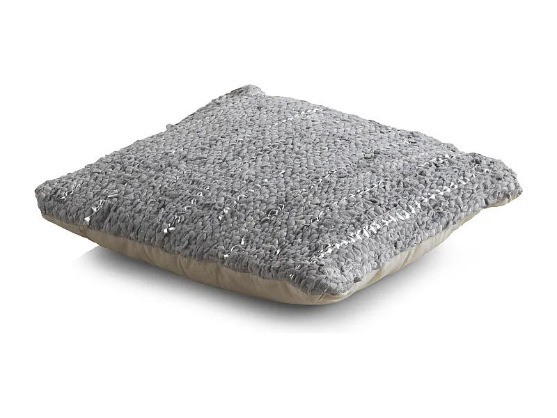 Kissen aus Leder und Baumwolle 45x45 cm