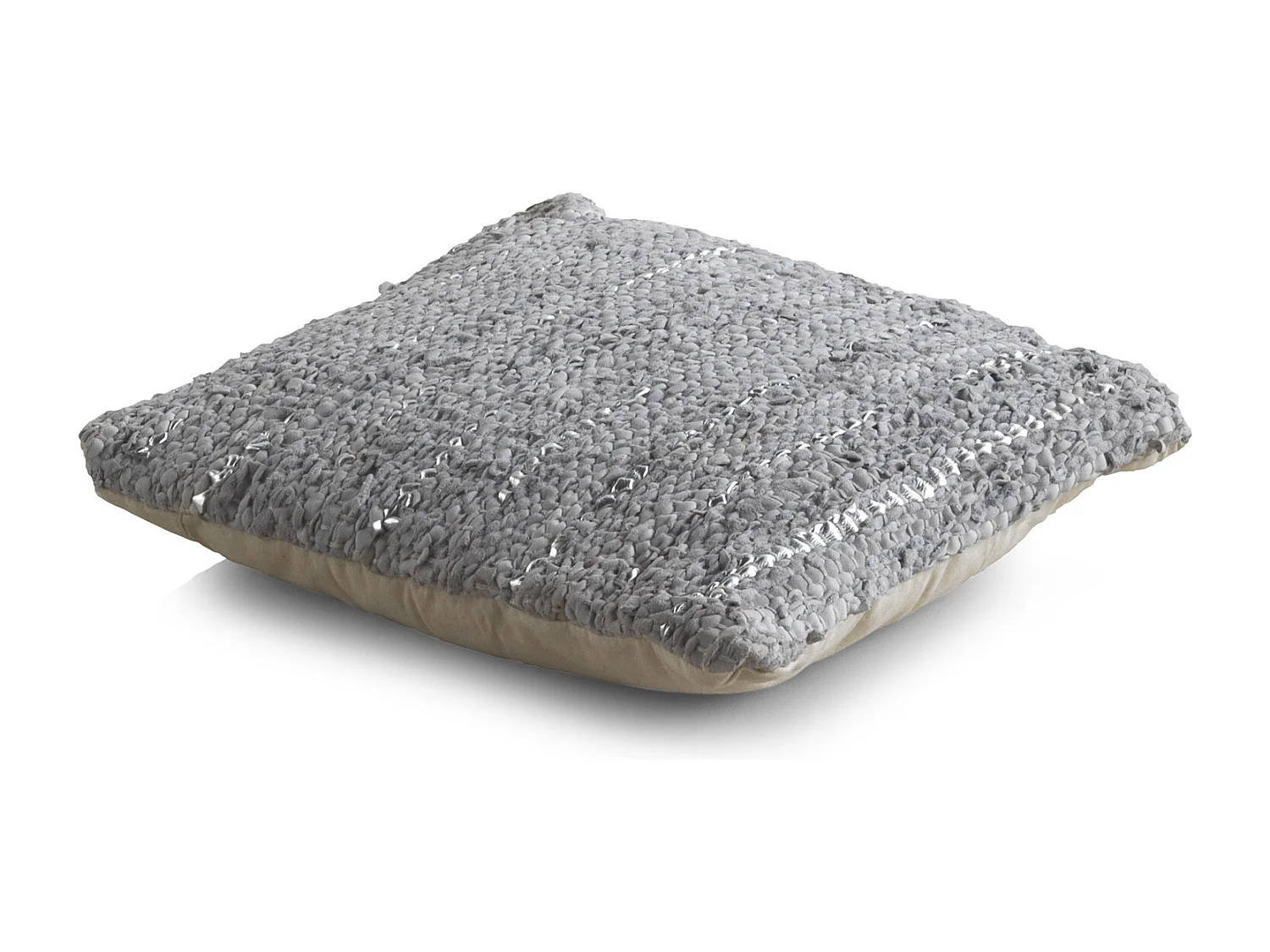 Cuscino in pelle e cotone 45x45 cm