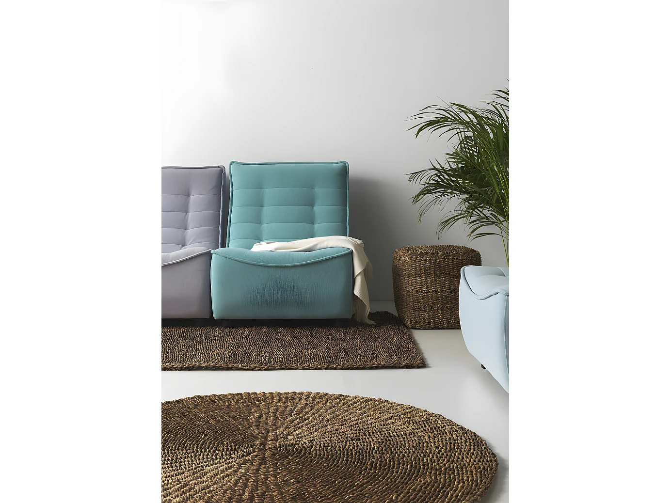 Tappeto ovale in alghe naturali 75x45 cm