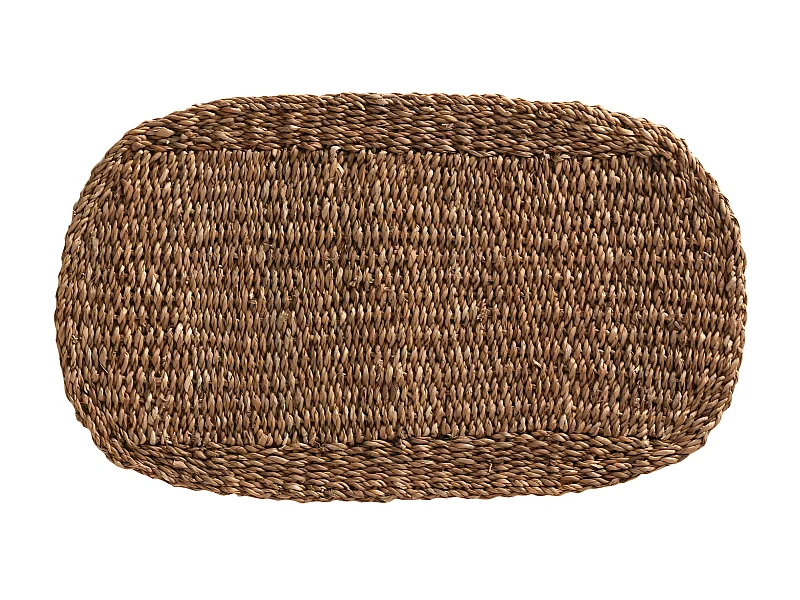 Tapis en algues marines naturelles ovale 75 x 45 cm