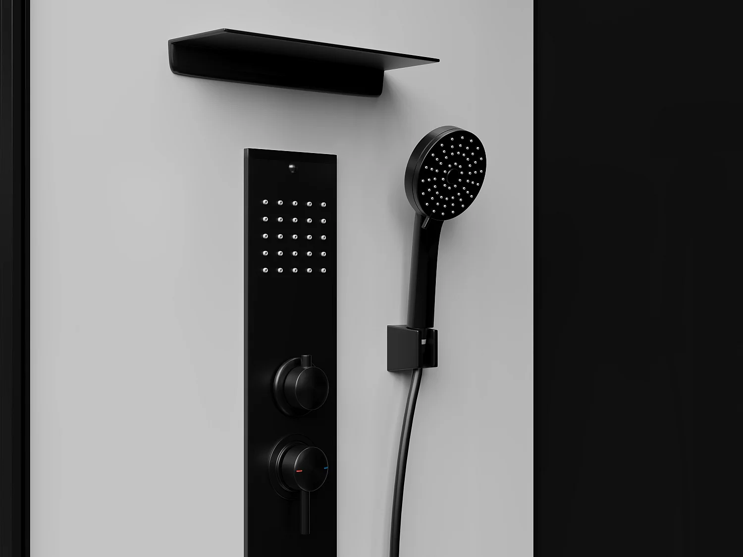 Cabine de douche hydromassante - Installation réversible - L80 x l80 x H215 cm - FOMIRA